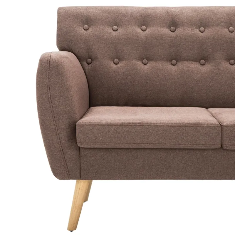 Trivietė sofa, audinio apmušalas, 172x70x82cm, ruda