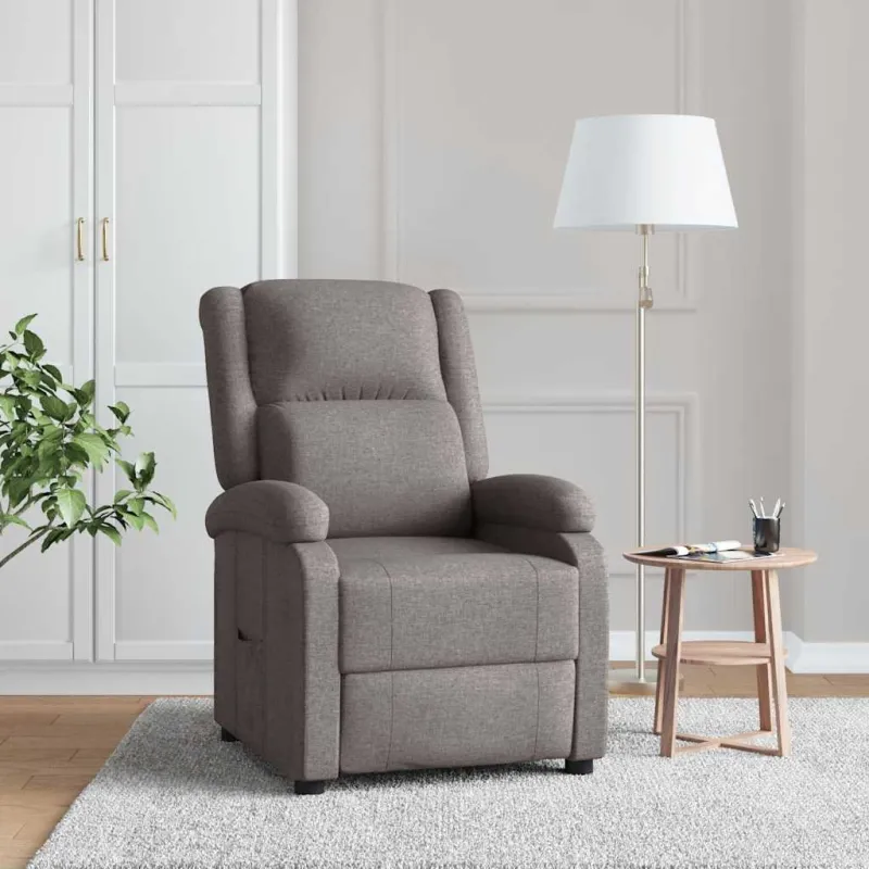 Atlošiamas krėslas, taupe spalvos, audinys