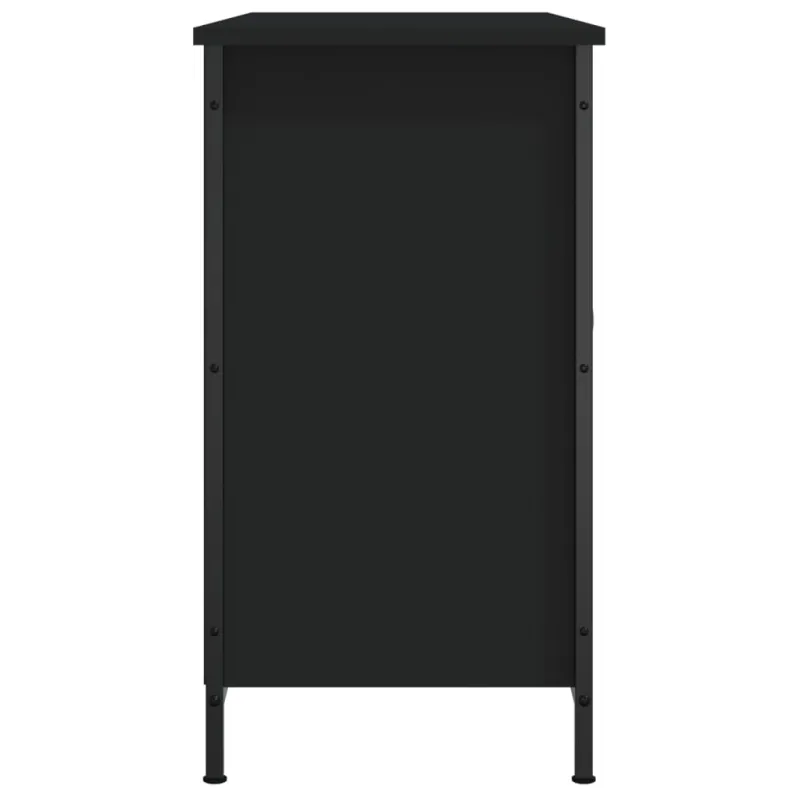 Televizoriaus spintelė, juoda, 100x35x65cm, apdirbta mediena