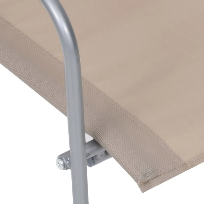 Sodo poilsio komplekti, 4 osaa, taupe, kangas ja teräs