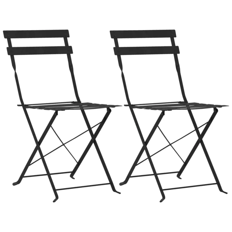 Bistrokalustekokoelma, 3D, musta, teräs
