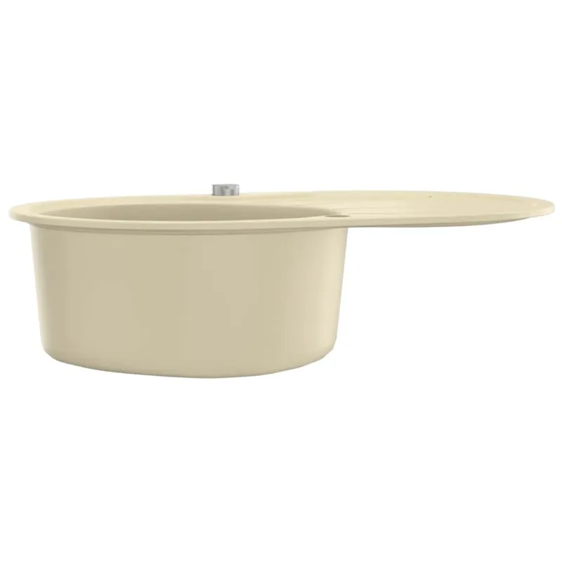 Virtuvinė plautuvė, smėl. sp., gran., vieno dub., oval. form.