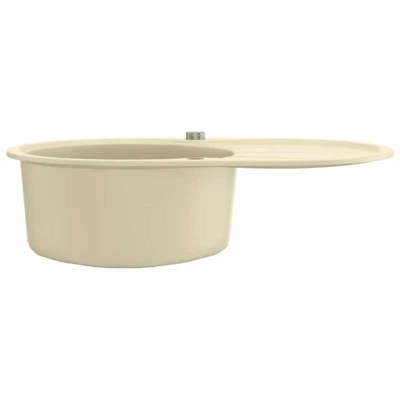 Virtuvinė plautuvė, smėl. sp., gran., vieno dub., oval. form.
