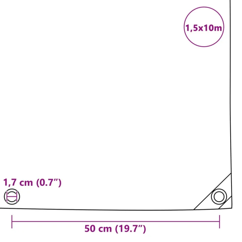 Tentas, mėlynas, 650 g/m², 1,5x10m
