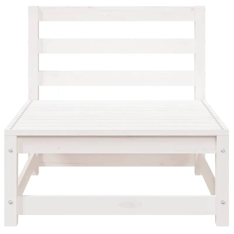 Dvivietė sodo sofa, baltos spalvos, pušies medienos masyvas