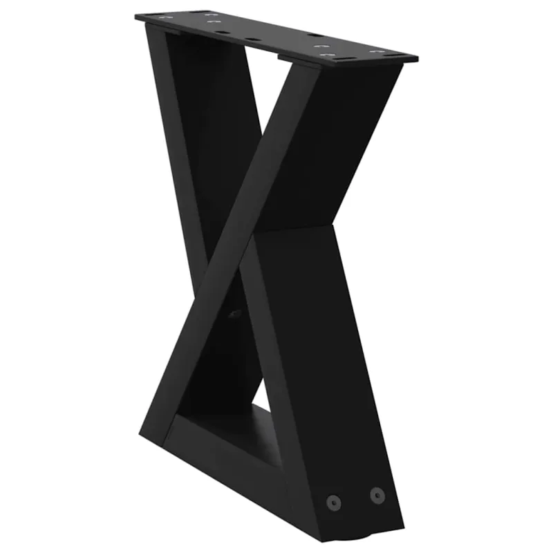 Kavos staliuko kojelės, 2 vnt., juodos, 40x(30-31,3) cm, plienas
