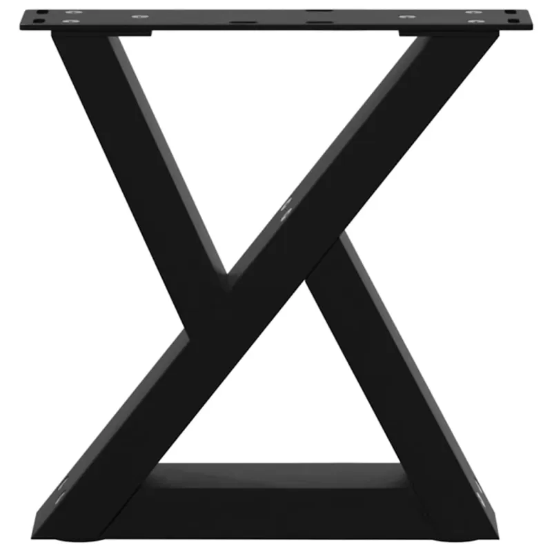 Kavos staliuko kojelės, 2 vnt., juodos, 40x(30-31,3) cm, plienas