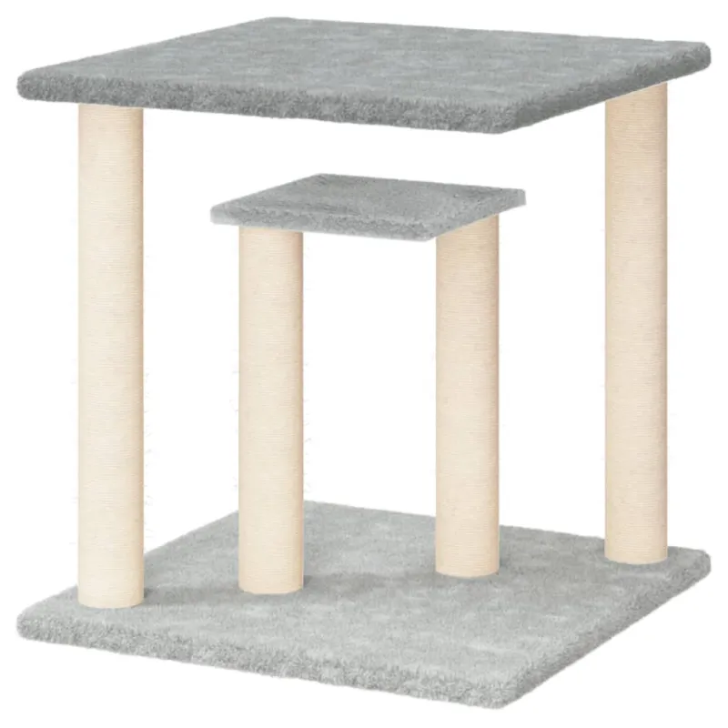 Draskymo stovai katėms su platformomis, šviesiai pilki, 50cm