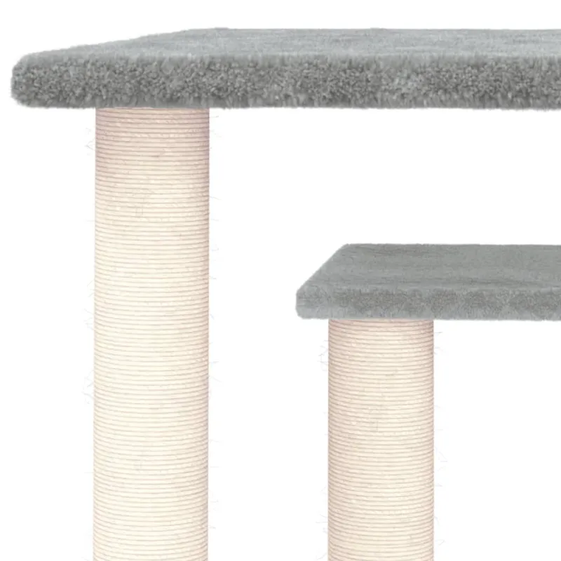 Draskymo stovai katėms su platformomis, šviesiai pilki, 50cm