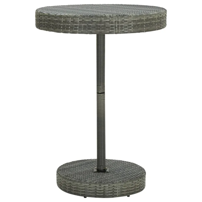 Sodo stoli-laud, hallikas, 75,5x106cm, polirattana