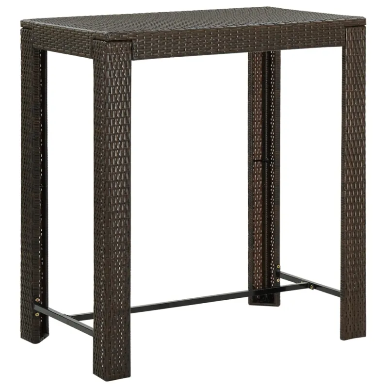 Sodo baaripöytä, ruskea, 100x60,5x110,5 cm, polyrattana
