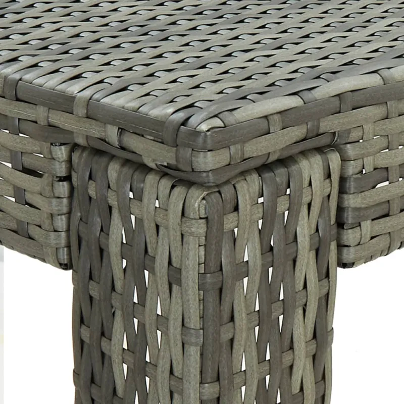 Sodo baaripöytä, harmaa, 100x60,5x110,5 cm, polyrattana