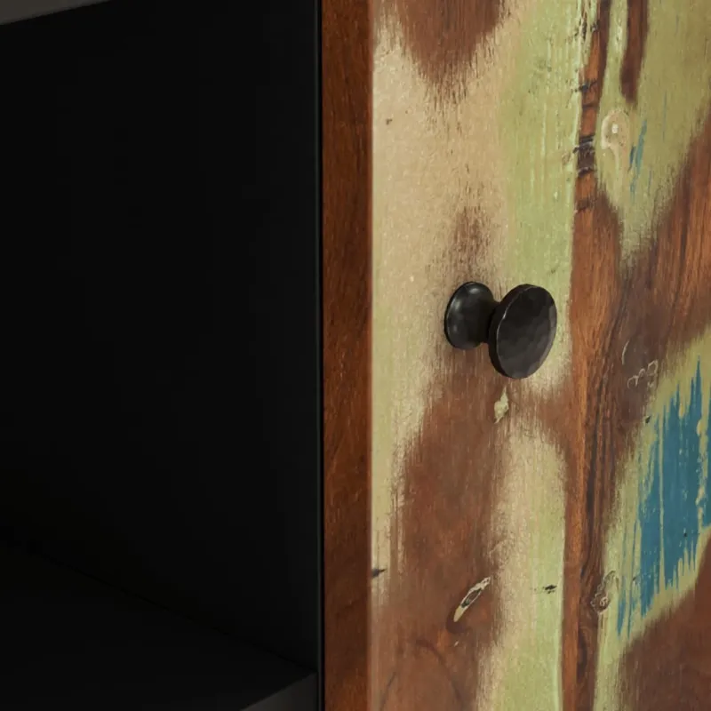 Šoninė spintelė su 2 durelėmis, 90x33x75cm, perdirbta mediena