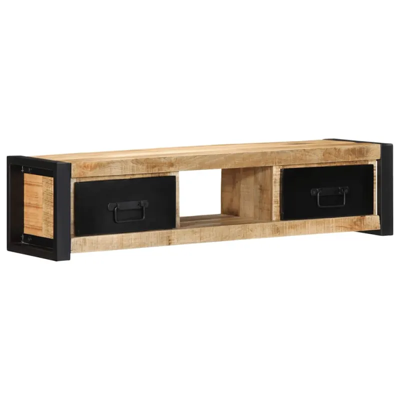 televizoriaus spintelė 100x30x25 cm Masyvus Rough Wood Mango