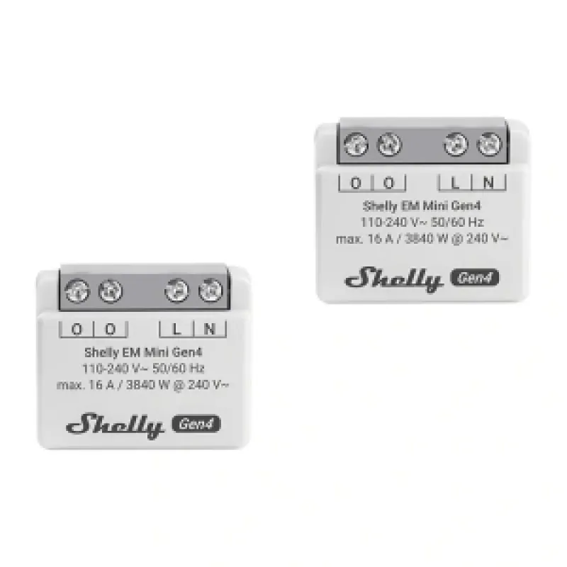 SHELLY EM Mini Gen4 -energiamittari, 2 kpl universaali