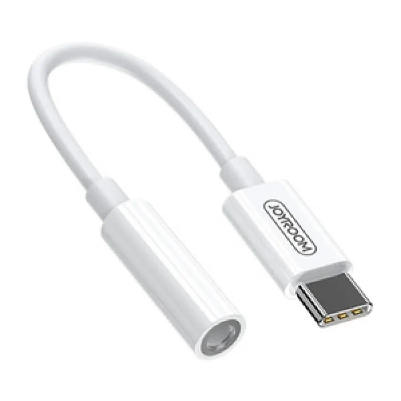 Digitaalne heliadapter USB-C–st 3,5 mm Joyroom SH-C1 (valge) universaalne