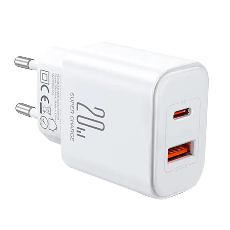 Laadija Joyroom JR-TCF05 Flash, 20W + C–L kaabel 1 m (valge) universaalne