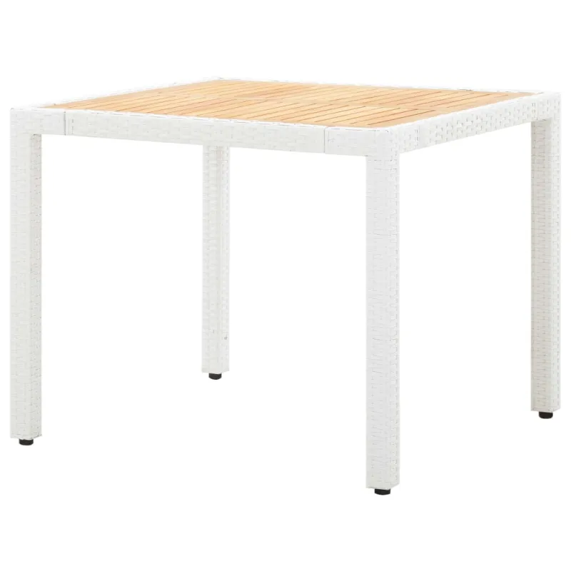 Lauko ruokailuryhmä, 5 osaa, valkoinen, polyrataskaappi