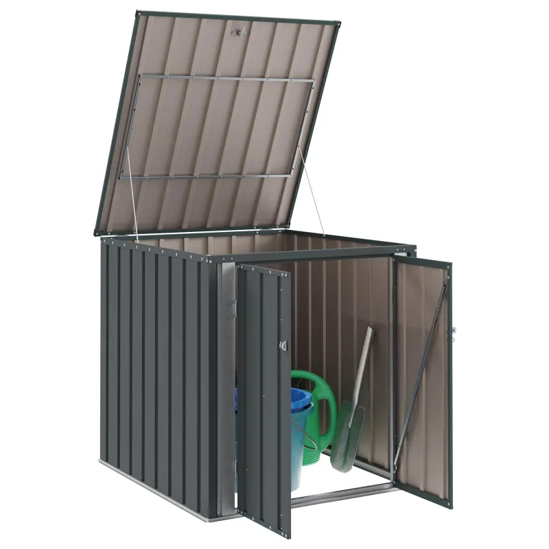 Sodo saugojimo dėžė Juoda 101,5 x 107 x 100 cm Plienas