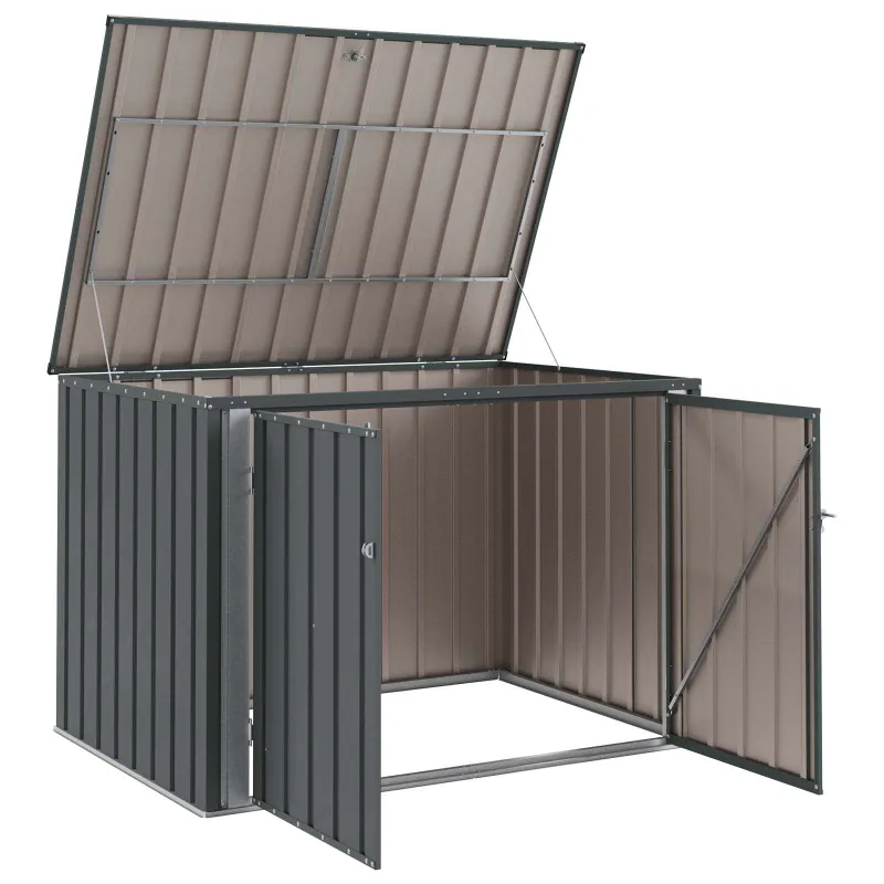 Sodo saugojimo dėžė Juoda 151,5 x 107 x 100 cm Plienas