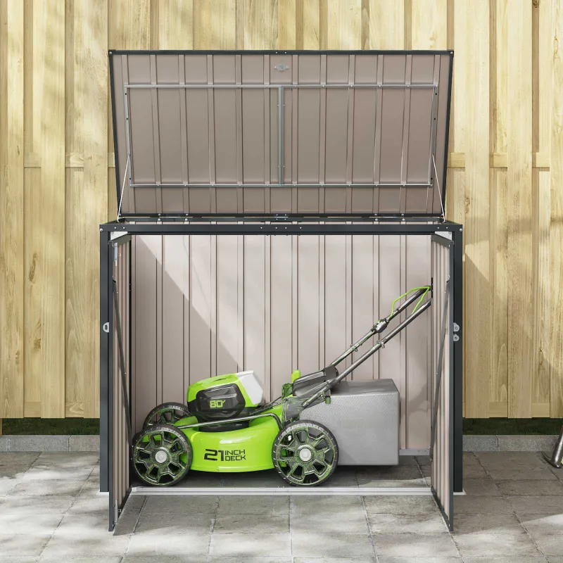 Sodo saugojimo dėžė Juoda 151,5 x 82 x 110,5 cm Plienas
