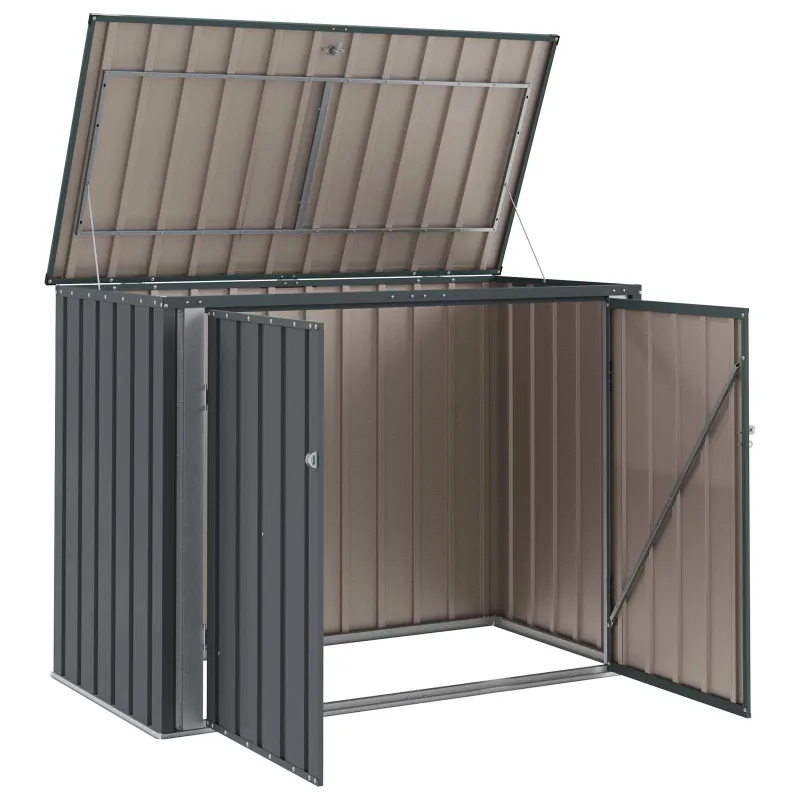 Sodo saugojimo dėžė Juoda 151,5 x 82 x 110,5 cm Plienas