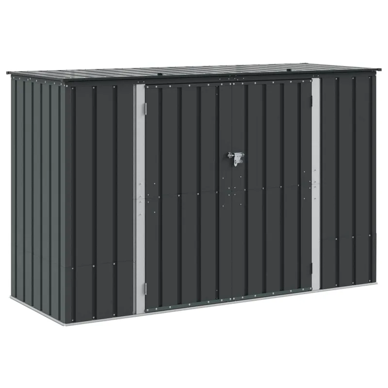 Sodo saugojimo dėžė Juoda 214 x 82 x 132 cm Plienas