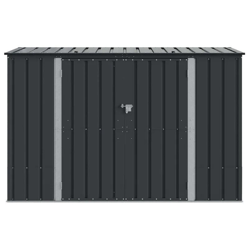Sodo saugojimo dėžė Juoda 214 x 82 x 132 cm Plienas