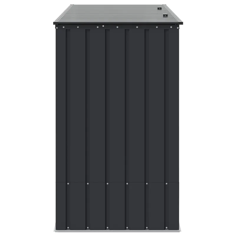 Sodo saugojimo dėžė Juoda 214 x 82 x 132 cm Plienas