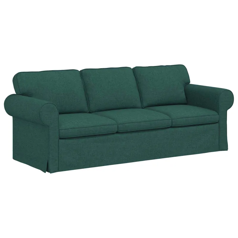 Sofos komplektas 2 pcs Tamsiai žalia 215 x 82 x 80 cm audinys