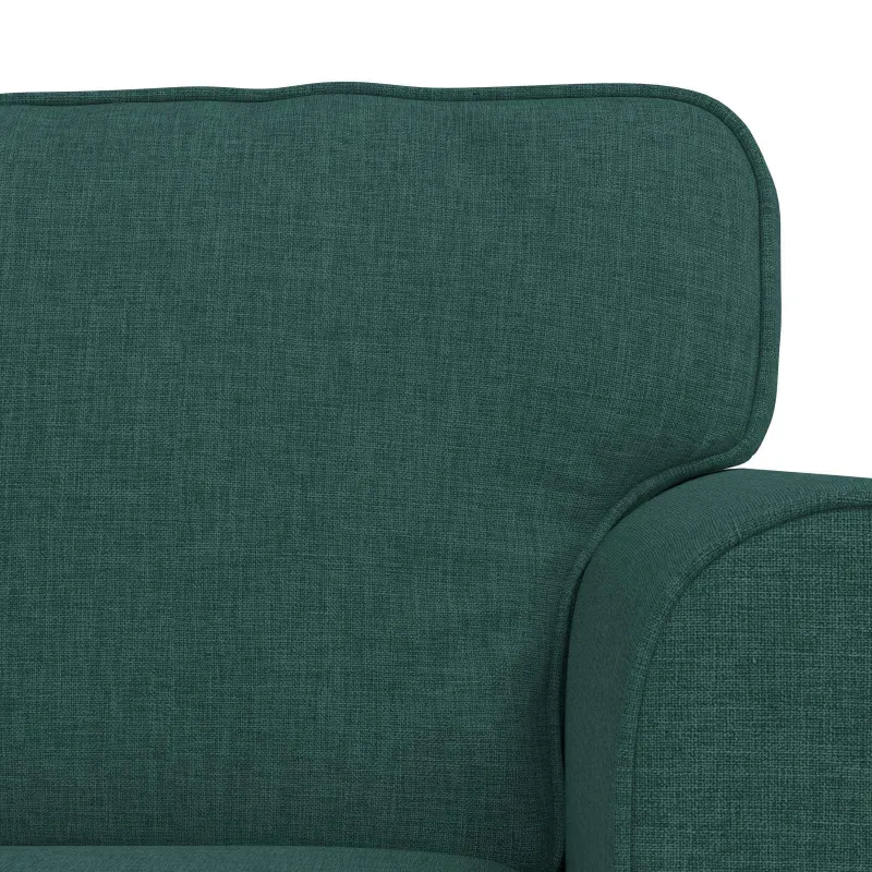 Sofos komplektas 2 pcs Tamsiai žalia 215 x 82 x 80 cm audinys