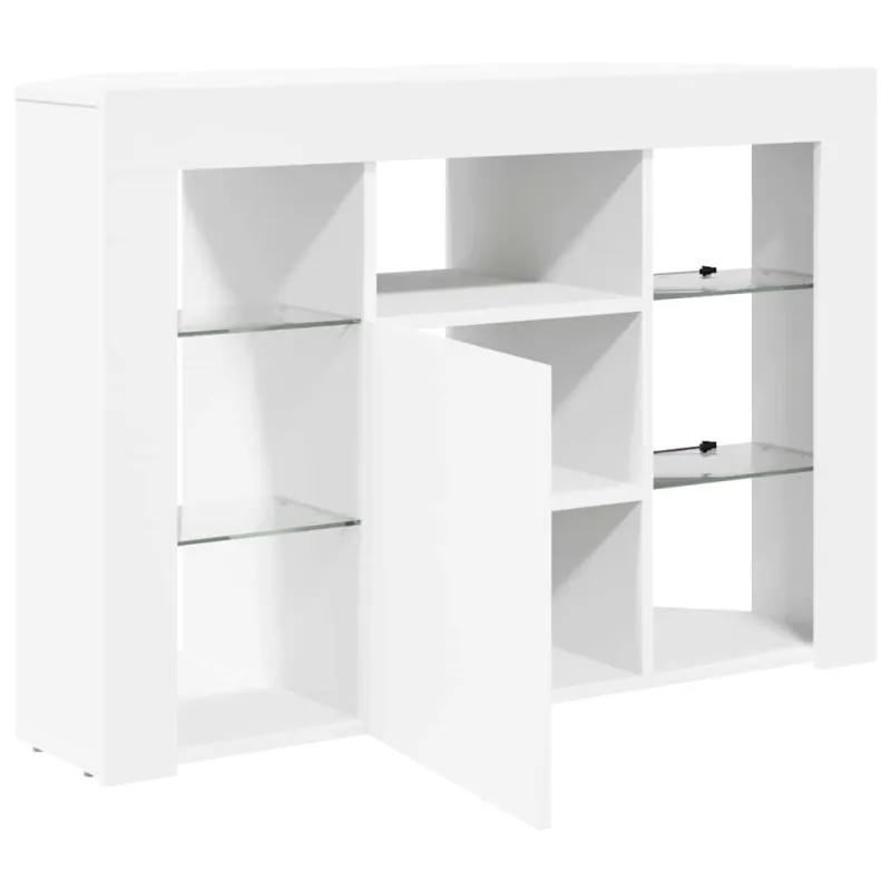 Kampinė LED televizoriaus spinta Balta 100x40x68cm