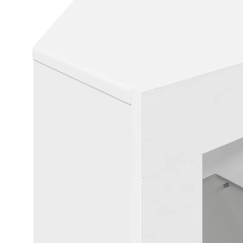 Kampinė LED televizoriaus spinta Balta 100x40x68cm