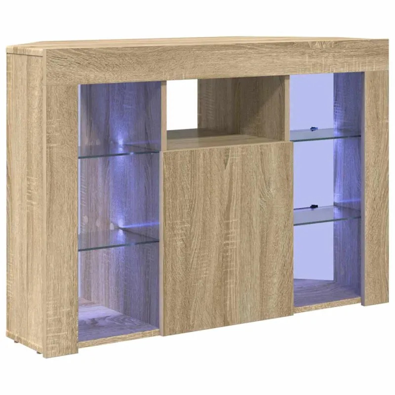 Kampinė LED televizoriaus spinta Sonoma ąžuolas 100x40x68cm