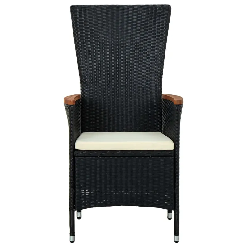 Sodo komplektas su pagalvėlėmis, 9 dalių, juodas