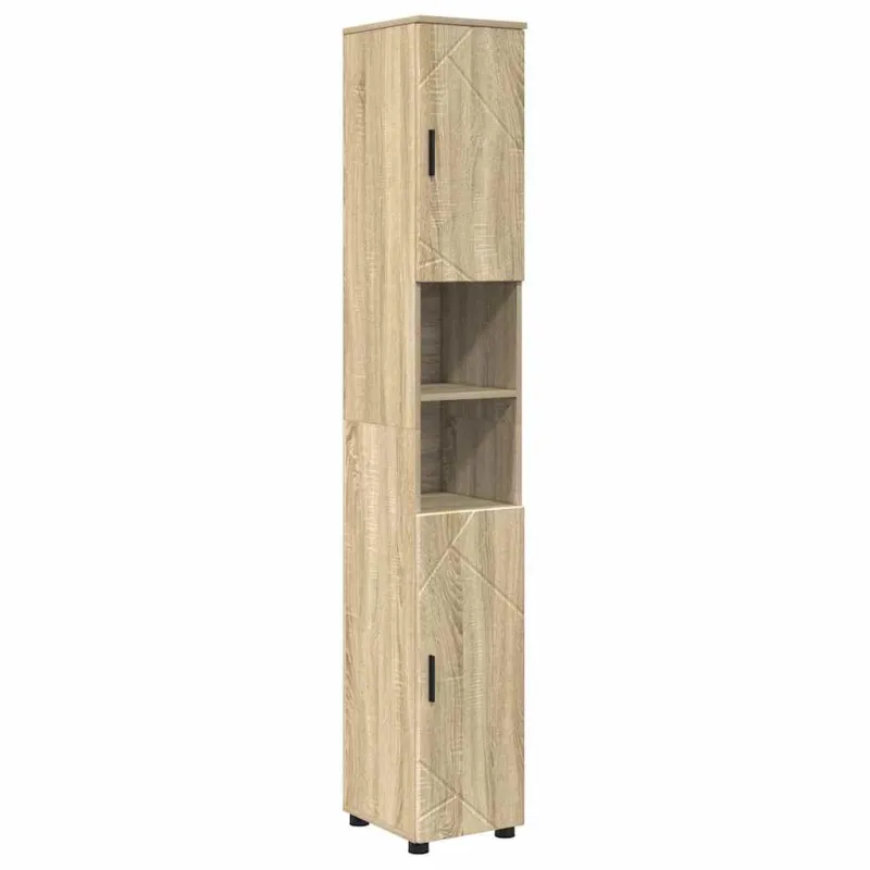 Vonios baldų rinkinys su stalčių 4 pcs Sonoma ąžuolas