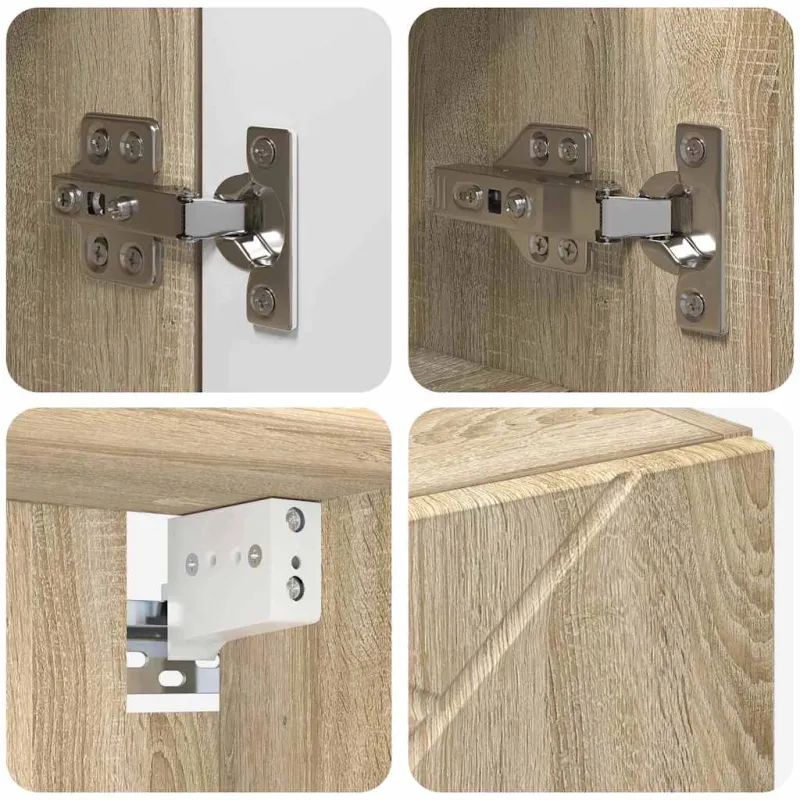 Vonios baldų rinkinys su stalčių 4 pcs Sonoma ąžuolas