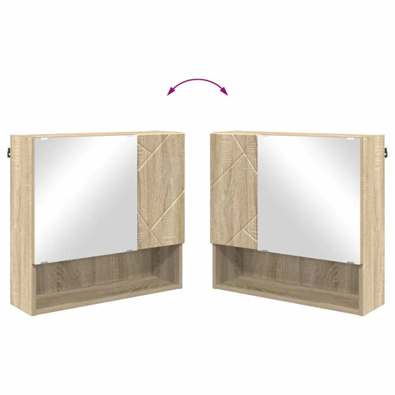 Vonios baldų rinkinys su stalčių 4 pcs Sonoma ąžuolas
