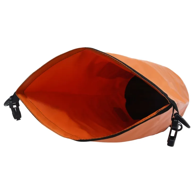 Vandeniui atsparus krepšys, oranžinės spalvos, PVC, 15l