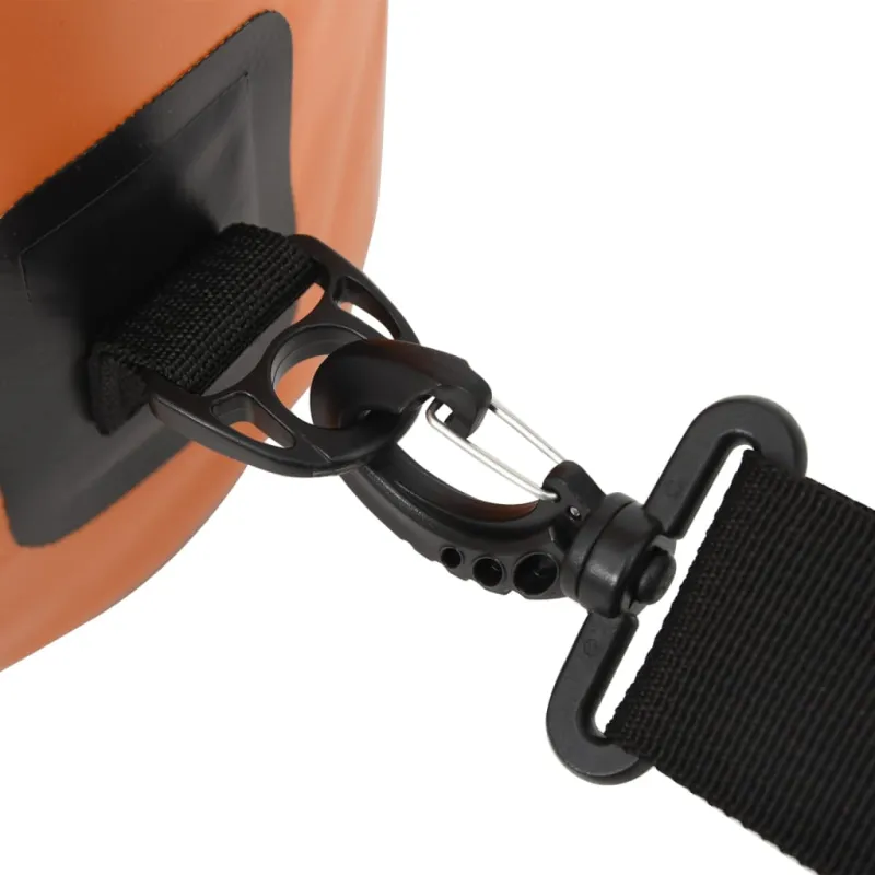 Vandeniui atsparus krepšys, oranžinės spalvos, PVC, 15l