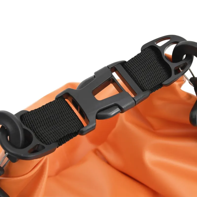 Vandeniui atsparus krepšys, oranžinės spalvos, PVC, 15l