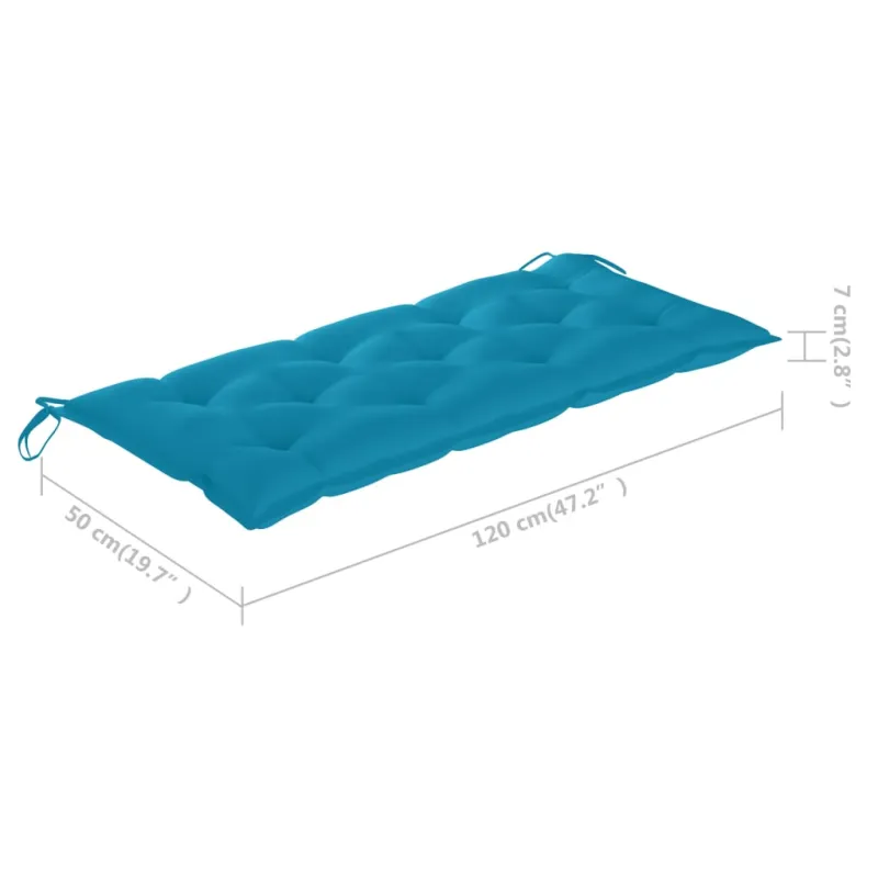 Sulankstomas sodo suoliukas su pagalvėle, 118cm, bambukas