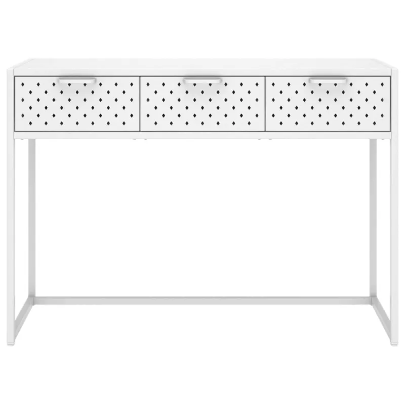 Konsolinis staliukas, baltos spalvos, 106x35x75cm, plienas