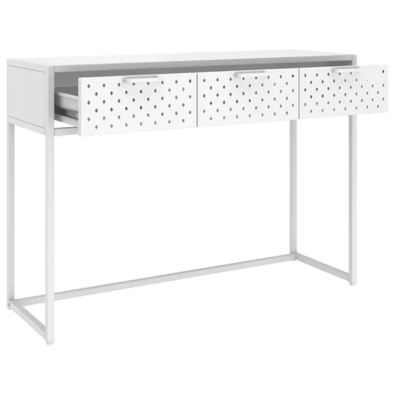 Konsolinis staliukas, baltos spalvos, 106x35x75cm, plienas