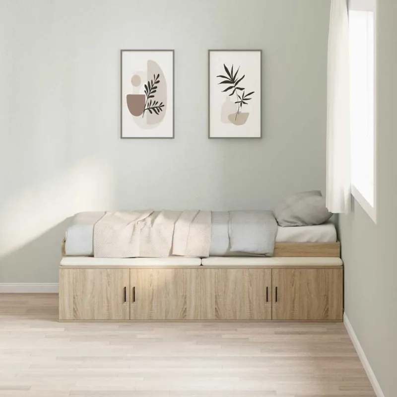Lovos rėmas Sonoma ąžuolas 90 x 190 cm Apdirbta mediena