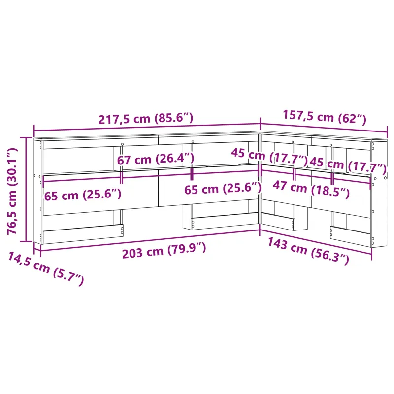 Saugojimo galvos atlošas Sonoma ąžuolas 140 cm Apdirbta mediena
