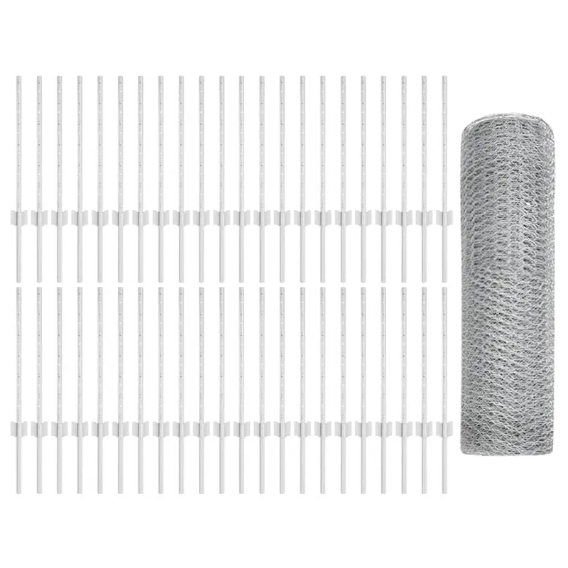 Hexagonal Fence with Post 100 x 0,6 m Galvanizuotas plienas