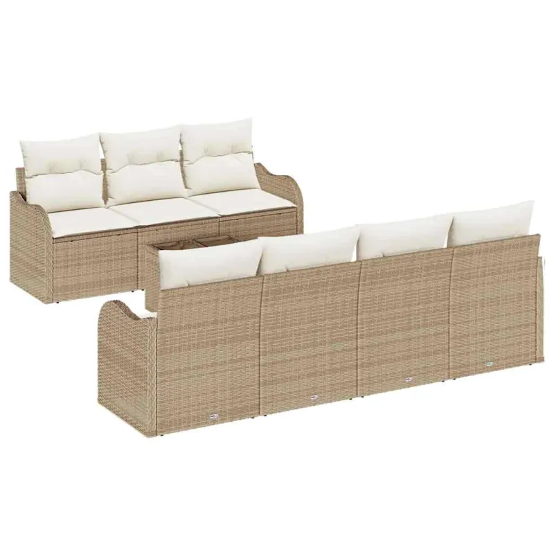 Sodo Sofų Rinkinys Smėlio 55 x 55 x 37 cm poliratanas