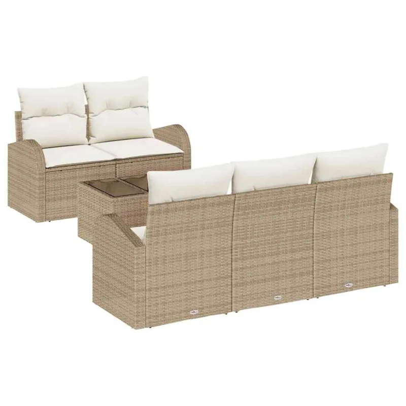 Sodo Sofų Rinkinys Smėlio 55 x 55 x 37 cm poliratanas