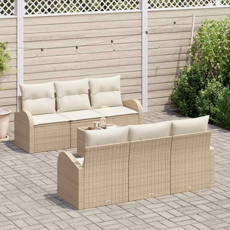 Sodo Sofų Rinkinys Smėlio 55 x 55 x 37 cm poliratanas